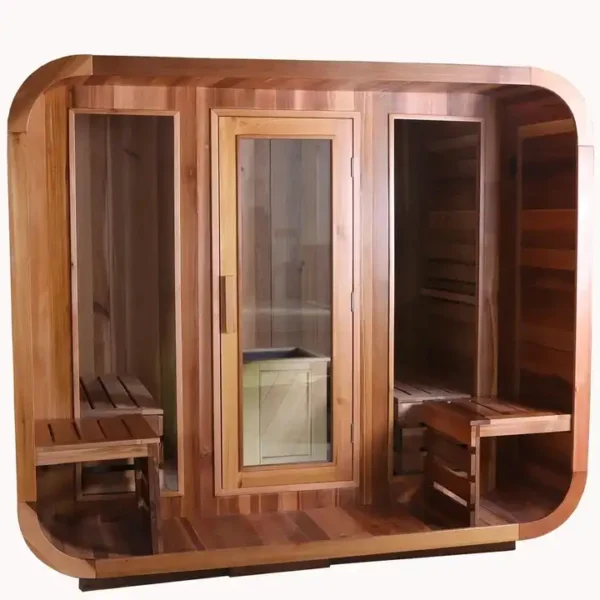 6-8 person russian electric cedar outdoor sauna - Image 4