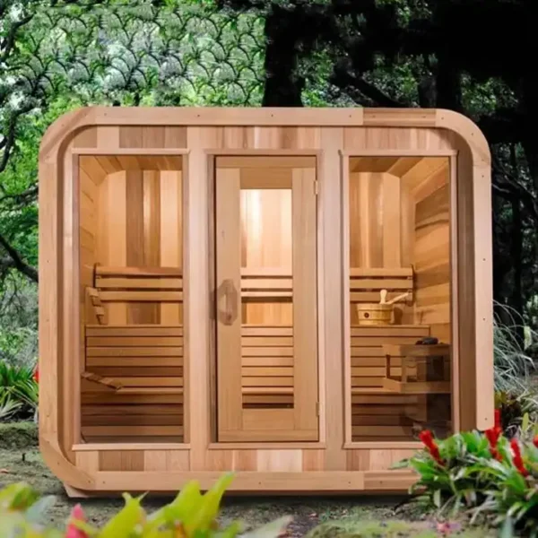 6-8 person russian electric cedar outdoor sauna