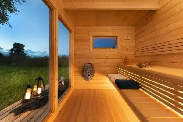 Traditional Garden Sauna outdoor Nordic Spruce wooden 4-6 person sauna cabin - Image 2