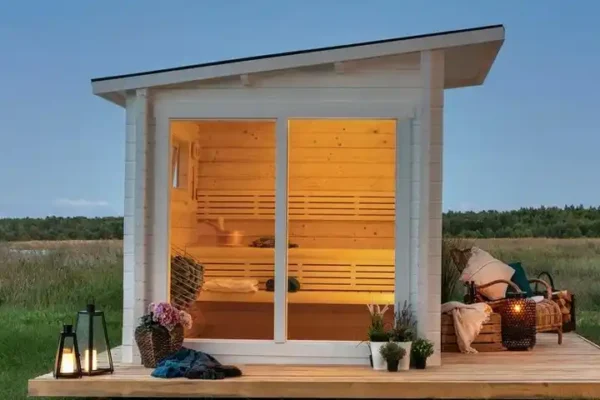 Traditional Garden Sauna outdoor Nordic Spruce wooden 4-6 person sauna cabin - Image 3