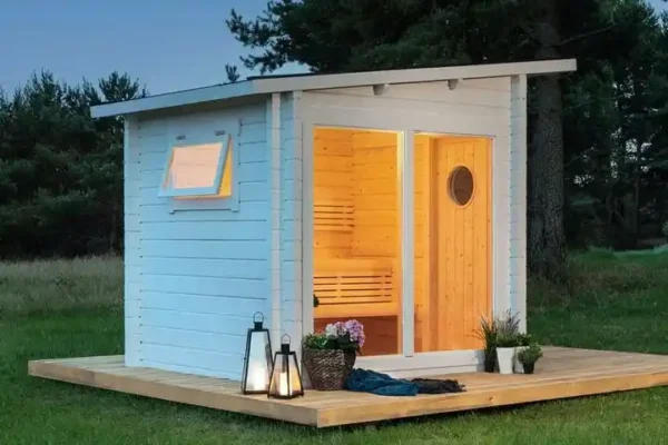 Traditional Garden Sauna outdoor Nordic Spruce wooden 4-6 person sauna cabin - Image 4