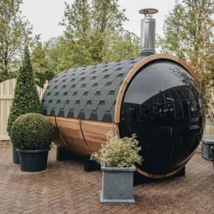 Red cedar Barrel Sauna 3-5 Person Wood Stove