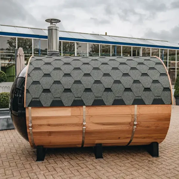 Red cedar Barrel Sauna 3-5 Person Wood Stove - Image 3