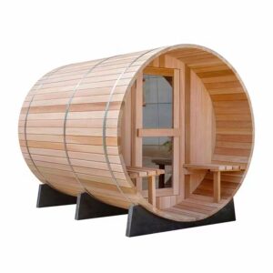 Red cedar Barrel Sauna （wood stove/ electric stove/ Infrared heating panel customizable）