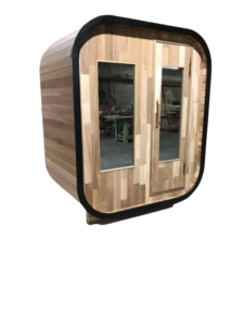 Red cedar Square sauna room（wood stove/ electric stove/ Infrared heating panel customizable）