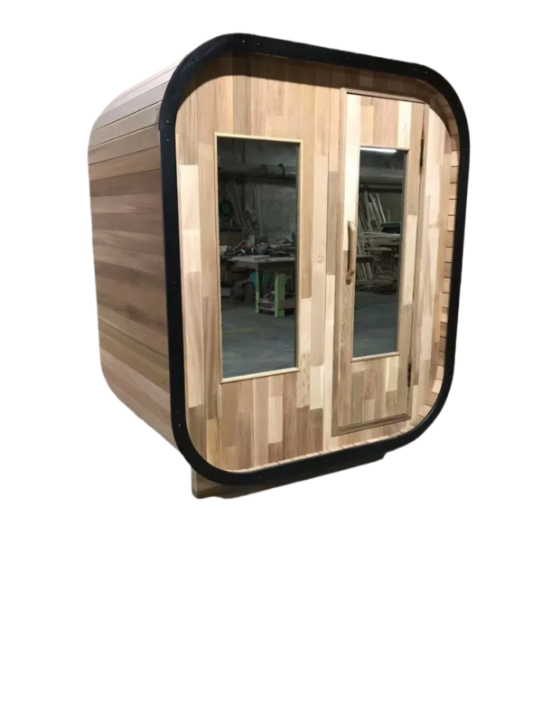 Red cedar Square sauna room（wood stove/ electric stove/ Infrared heating panel customizable）