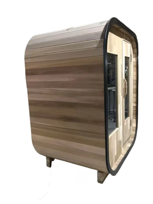 Red cedar Square sauna room（wood stove/ electric stove/ Infrared heating panel customizable） - Image 3